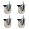 Service Caster 5'' Nylon Wheel Swivel 3/4'' Square Stem Caster Set with Brake, 4PK SCC-SQ20S514-NYS-PLB-34-4 - alternate 1